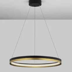 Nova Luce 9695238 CANTRIA LED Pendelleuchte 60cm 3000K Schwarz Gold dimmbar