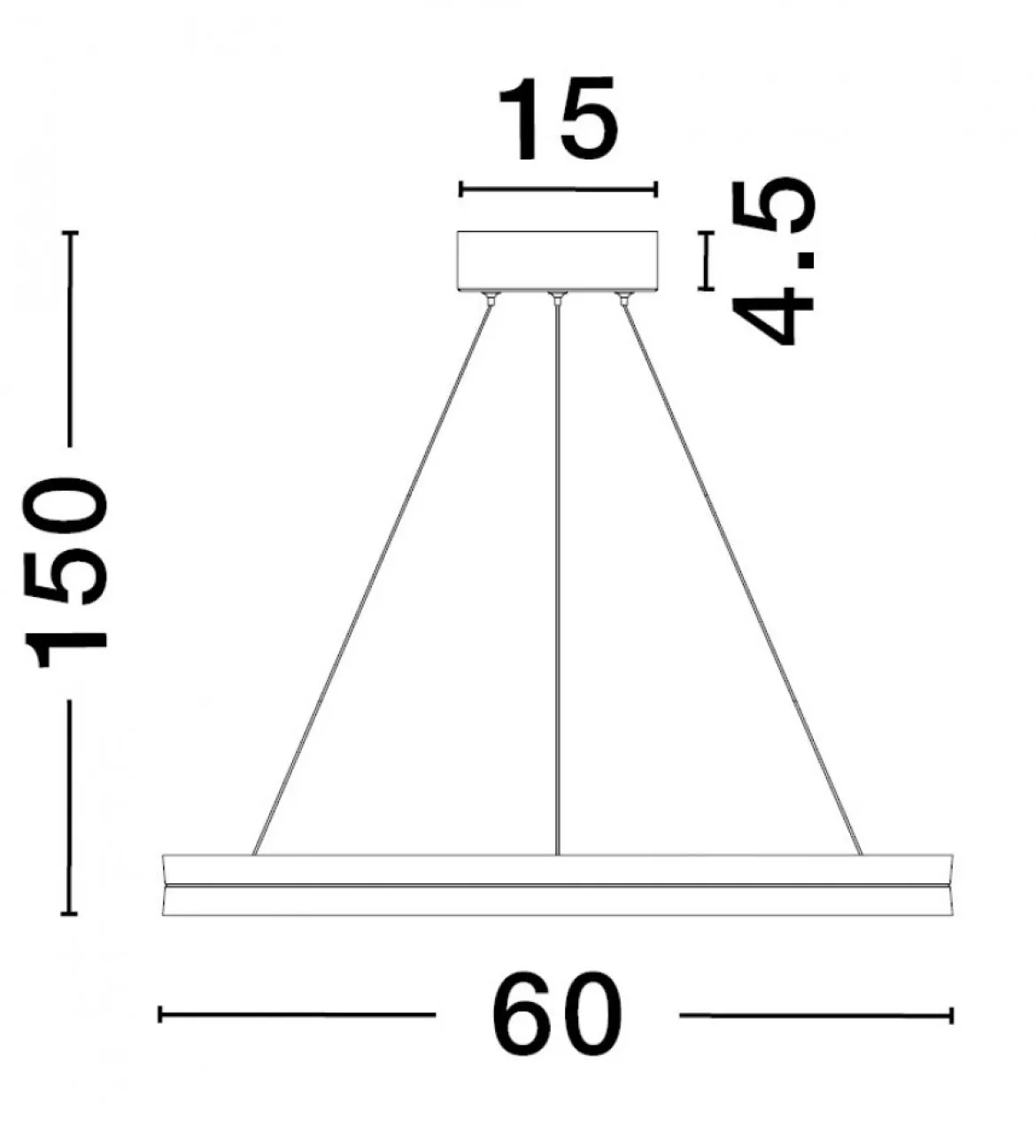 Nova Luce 9695238 CANTRIA LED Pendelleuchte 60cm 3000K Schwarz Gold dimmbar