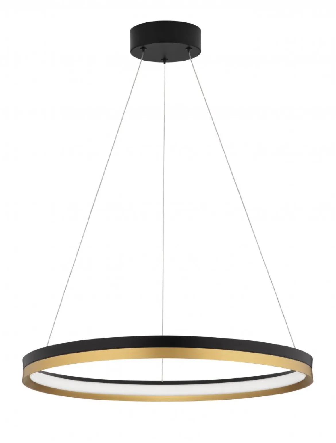 Nova Luce 9695238 CANTRIA LED Pendelleuchte 60cm 3000K Schwarz Gold dimmbar