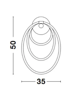 Nova Luce 9082091 CERELIA LED Wandleuchte 3000K Messing Gold