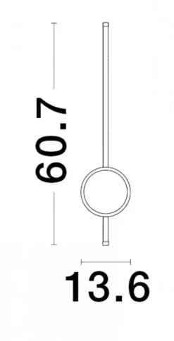 Nova Luce 9061426 CLOCK LED Wandleuchte 3000K Weiß