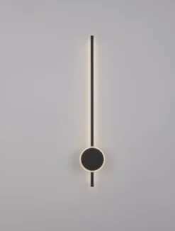 Nova Luce 9061428 CLOCK LED Wandleuchte 3000K Schwarz