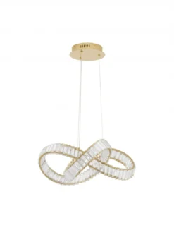 Nova Luce 9019722 CONCETO LED Pendelleuchte 60cm 3500K Gold Kristall