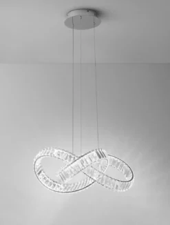 Nova Luce 9019723 CONCETO LED Pendelleuchte 60cm 3500K Chrom Kristall