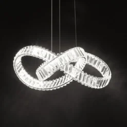 Nova Luce 9019723 CONCETO LED Pendelleuchte 60cm 3500K Chrom Kristall