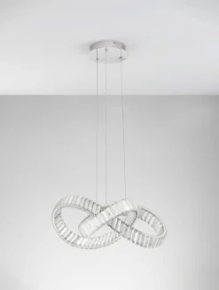 Nova Luce 9019723 CONCETO LED Pendelleuchte 60cm 3500K Chrom Kristall