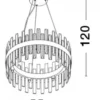 Nova Luce 9695218 CROWN Pendelleuchte 55cm Satin Gold G9