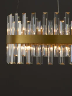 Nova Luce 9695218 CROWN Pendelleuchte 55cm Satin Gold G9