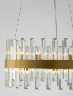 Nova Luce 9695218 CROWN Pendelleuchte 55cm Satin Gold G9