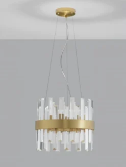 Nova Luce 9695219 CROWN Pendelleuchte 35cm Satin Gold G9