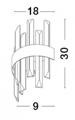 Nova Luce 9695220 CROWN Wandleuchte Satin Gold G9