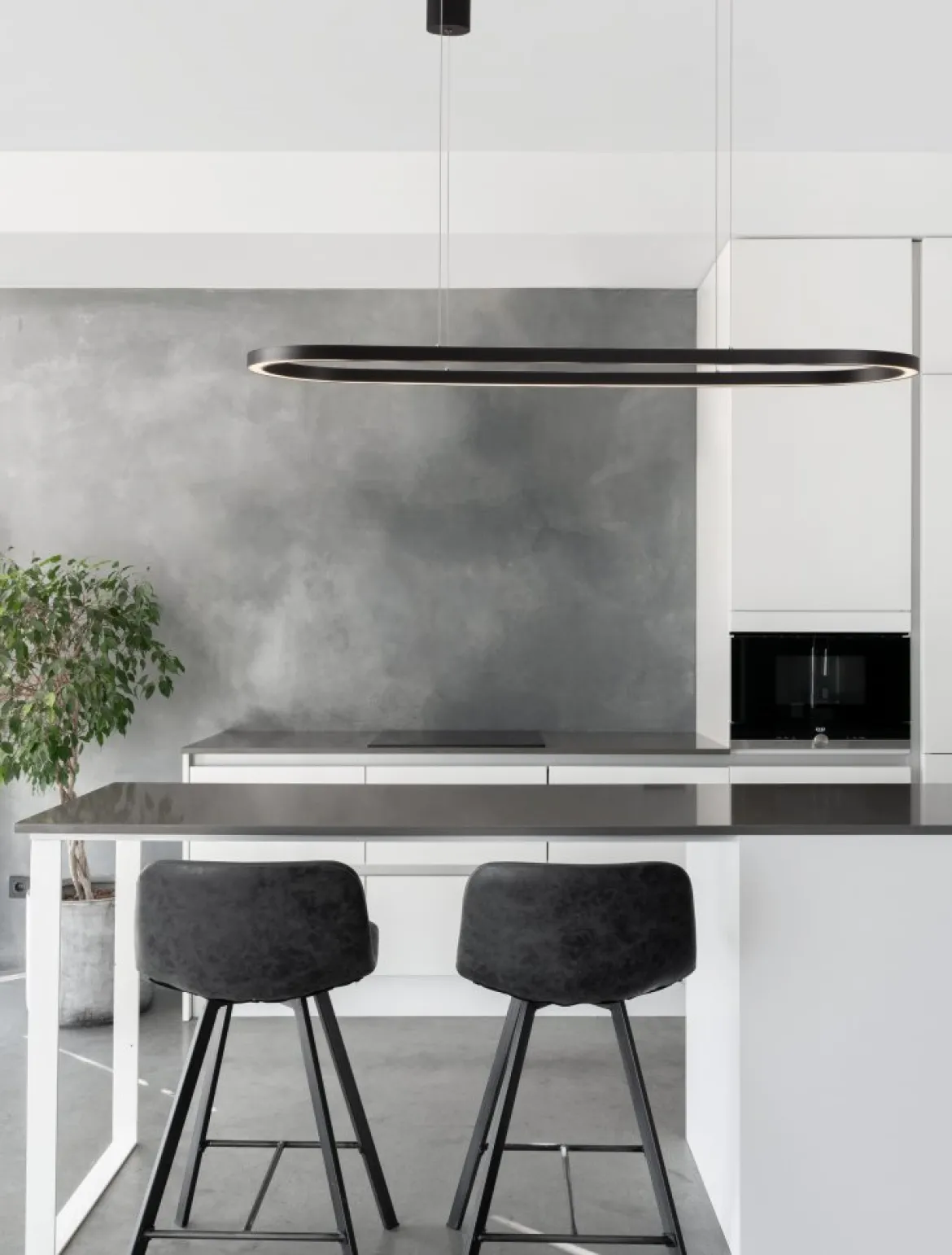 Nova Luce 9345624 CUPPE LED Pendelleuchte 120cm 3000K Schwarz dimmbar