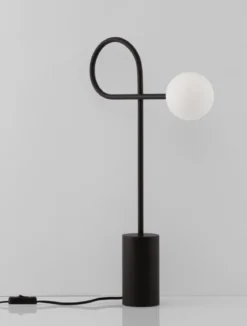 Nova Luce 9010223 DEDALO Tischleuchte Schwarz Weiss G9