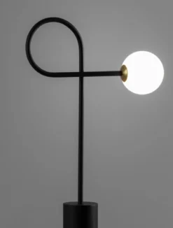 Nova Luce 9010223 DEDALO Tischleuchte Schwarz Weiss G9