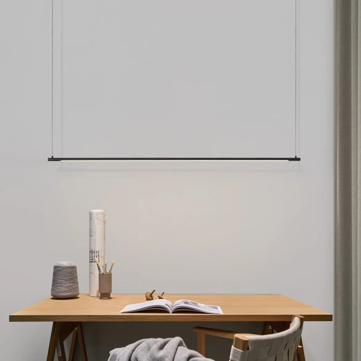 Nova Luce 9088101 ELETTRA LED Pendelleuchte 3000K Schwarz 120cm