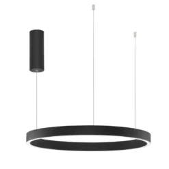Nova Luce 9345660 ELOWEN LED Pendelleuchte 60cm 3000K Schwarz dimmbar
