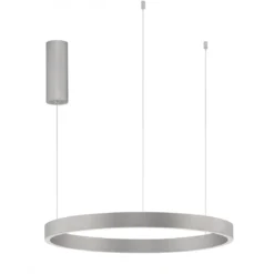 Nova Luce 9345662 ELOWEN LED Pendelleuchte 60cm 3000K Silber gebürstet dimmbar