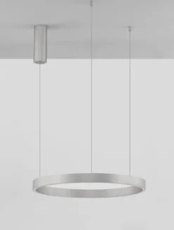 Nova Luce 9345662 ELOWEN LED Pendelleuchte 60cm 3000K Silber gebürstet dimmbar