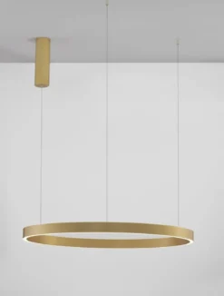 Nova Luce 9345665 ELOWEN LED Pendelleuchte 80cm 3000K Gold gebürstet dimmbar