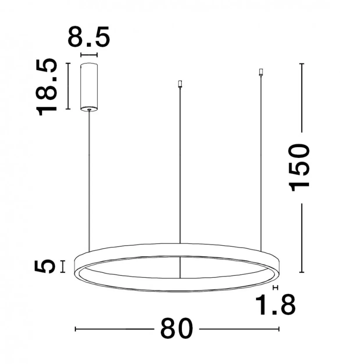 Nova Luce 9345665 ELOWEN LED Pendelleuchte 80cm 3000K Gold gebürstet dimmbar