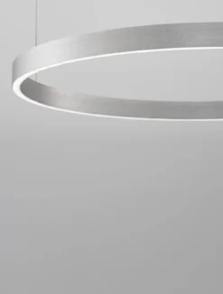 Nova Luce 9345666 ELOWEN LED Pendelleuchte 80cm 3000K Silber gebürstet dimmbar