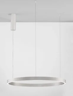 Nova Luce 9345666 ELOWEN LED Pendelleuchte 80cm 3000K Silber gebürstet dimmbar