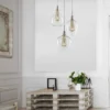 Nova Luce 1500202803 FILO G9 Pendelleuchte 3-flammig Gold Transparent Chrom
