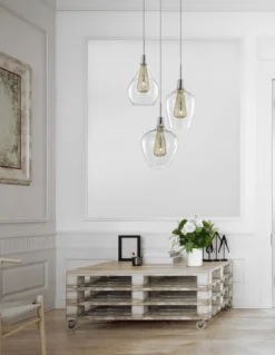 Nova Luce 1500202803 FILO G9 Pendelleuchte 3-flammig Gold Transparent Chrom