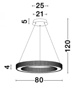 Nova Luce 9285810 FIORE LED Pendelleuchte 80cm 3000K Antik Gold dimmbar