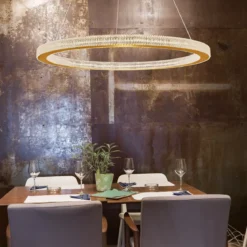 Nova Luce 9285810 FIORE LED Pendelleuchte 80cm 3000K Antik Gold dimmbar