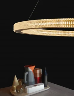 Nova Luce 9285810 FIORE LED Pendelleuchte 80cm 3000K Antik Gold dimmbar