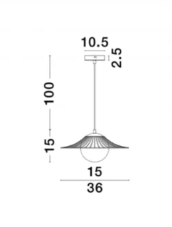 Nova Luce 9620127 FLY Pendelleuchte Weiss E27