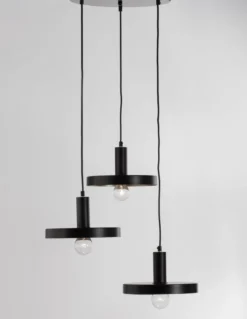 Nova Luce 9417051 GARNI Pendelleuchte 3-flammig Schwarz Gold E27