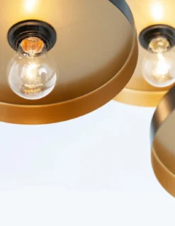 Nova Luce 9417051 GARNI Pendelleuchte 3-flammig Schwarz Gold E27
