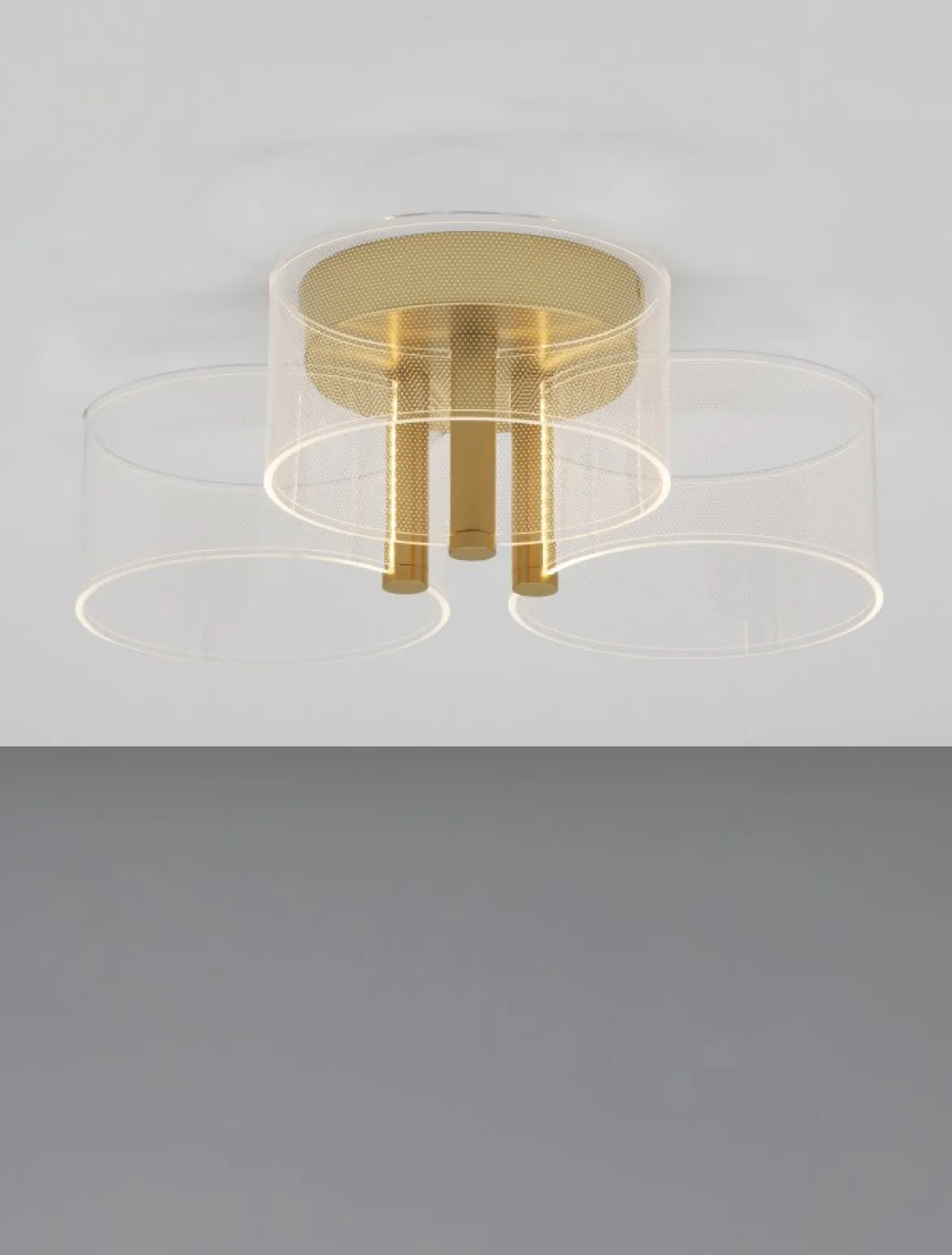 Nova Luce 9756711 GATLIN LED Deckenleuchte 3000K Messing Gold 445mm