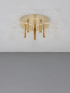 Nova Luce 9756712 GATLIN LED Deckenleuchte 58cm 3000K Messing Gold