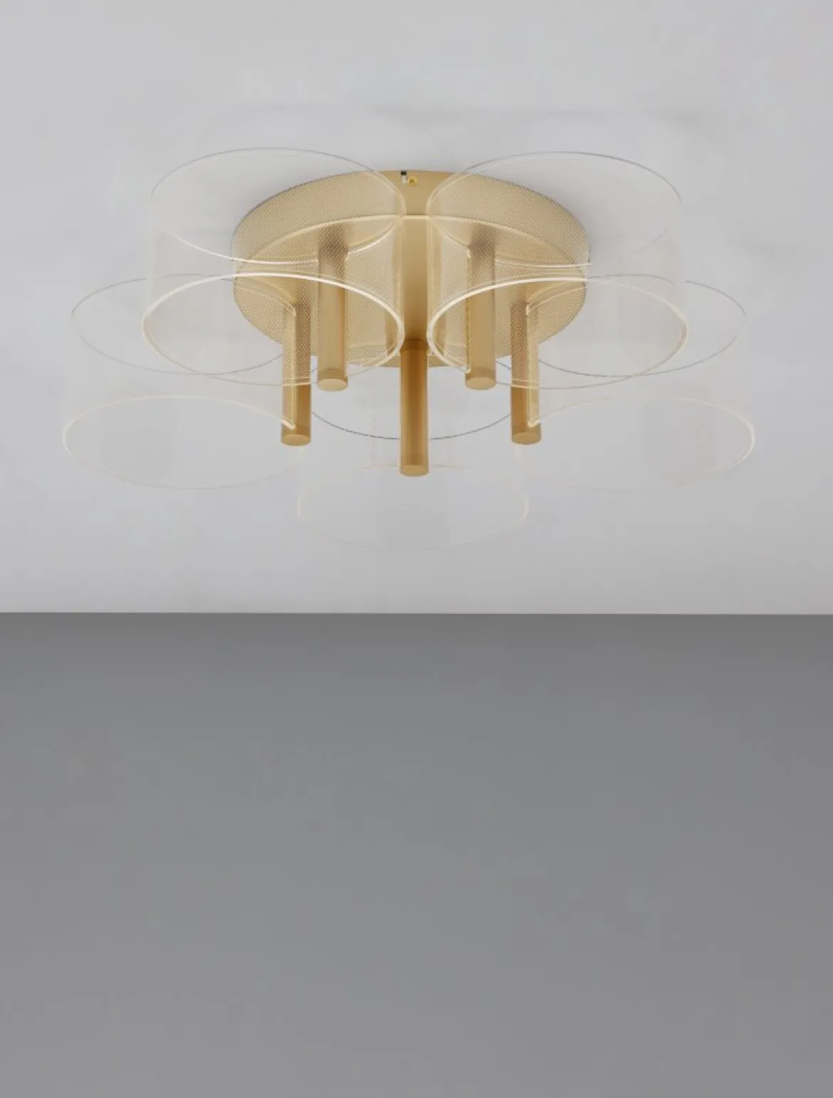 Nova Luce 9756712 GATLIN LED Deckenleuchte 58cm 3000K Messing Gold