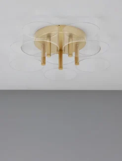 Nova Luce 9756712 GATLIN LED Deckenleuchte 58cm 3000K Messing Gold