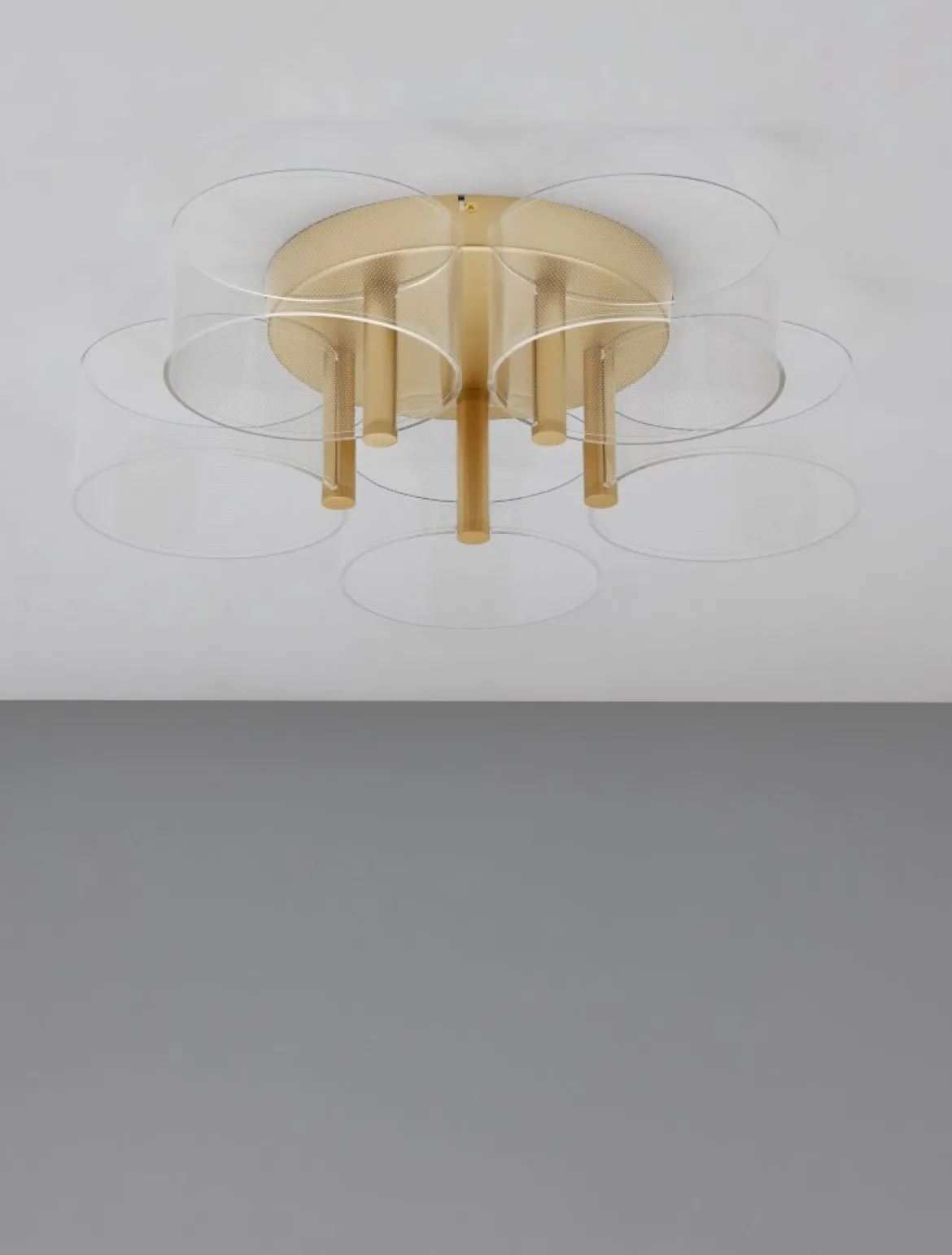 Nova Luce 9756712 GATLIN LED Deckenleuchte 58cm 3000K Messing Gold