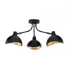Nova Luce 9555807 GETI Deckenleuchte mit Leuchtenarm 3-flammig Schwarz Gold E14