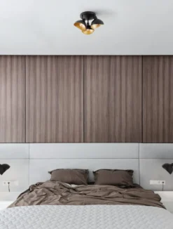 Nova Luce 9555810 GETI Deckenleuchte 3-flammig Schwarz Gold E14