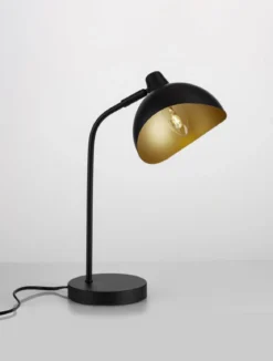 Nova Luce 9555808 GETI Tischleuchte Schwarz Gold E14