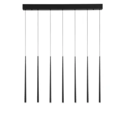 Nova Luce 9601007 GIONO LED Pendelleuchte 7-flammig 3000K Schwarz