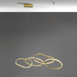 Nova Luce 9248111 GIRISH LED Pendelleuchte 100cm 3000K Gold dimmbar