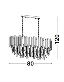 Nova Luce 9050130 GRANE Pendelleuchte 8-flammig Gold E14