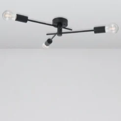 Nova Luce 9156303 GRANSO Deckenleuchte 3-flammig Schwarz E27