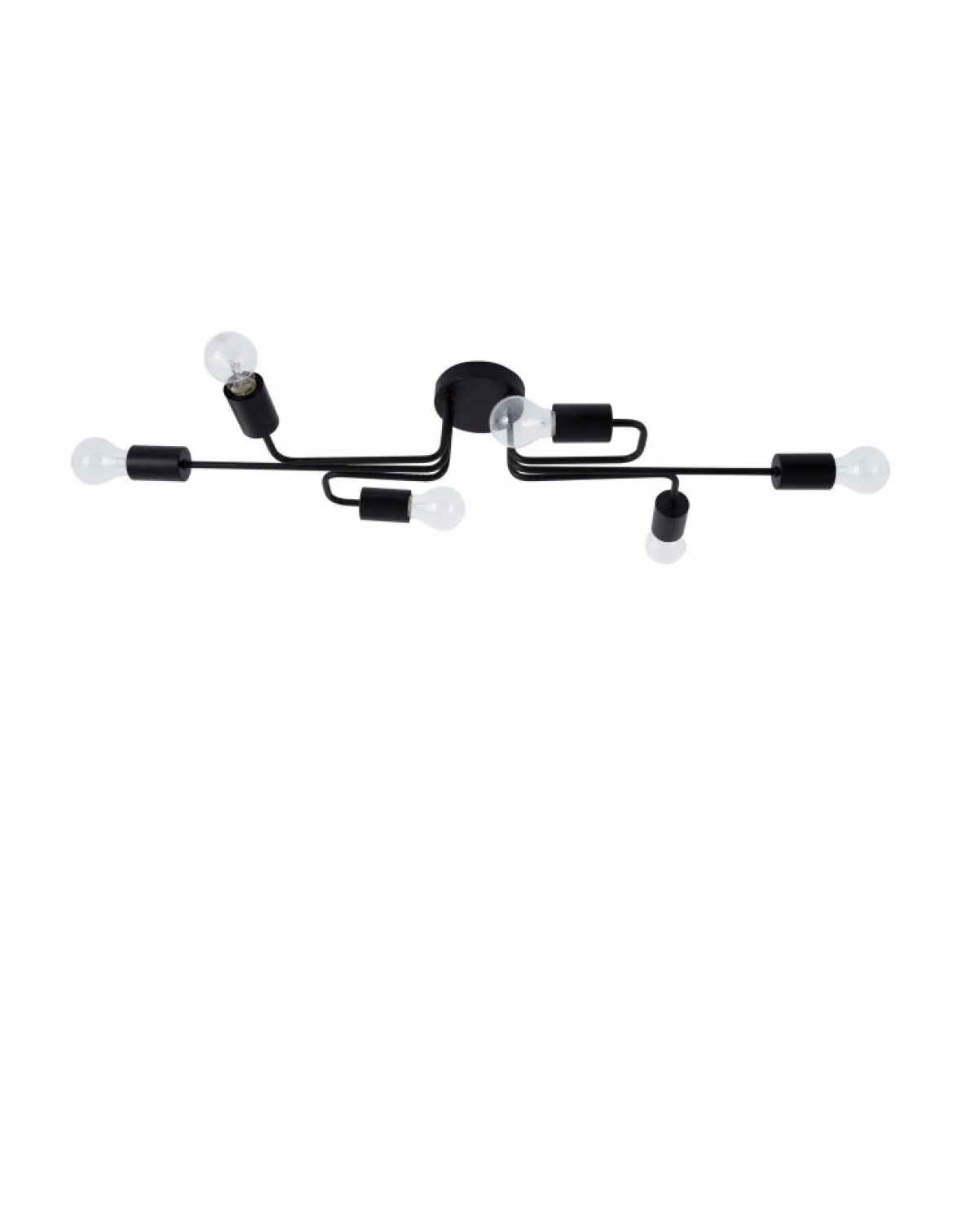 Nova Luce 9156306 GRANSO Deckenleuchte 6-flammig Schwarz E27