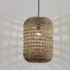 Nova Luce 9586507 GRIFFIN Pendelleuchte 42,5cm Natur E27