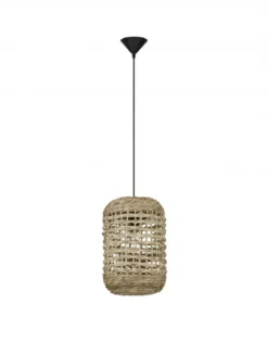 Nova Luce 9586507 GRIFFIN Pendelleuchte 42,5cm Natur E27