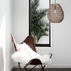 Nova Luce 9587131 GRIFFIN Pendelleuchte 33cm Mokka E27
